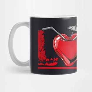 Heart Cocktail Love Typography Mug